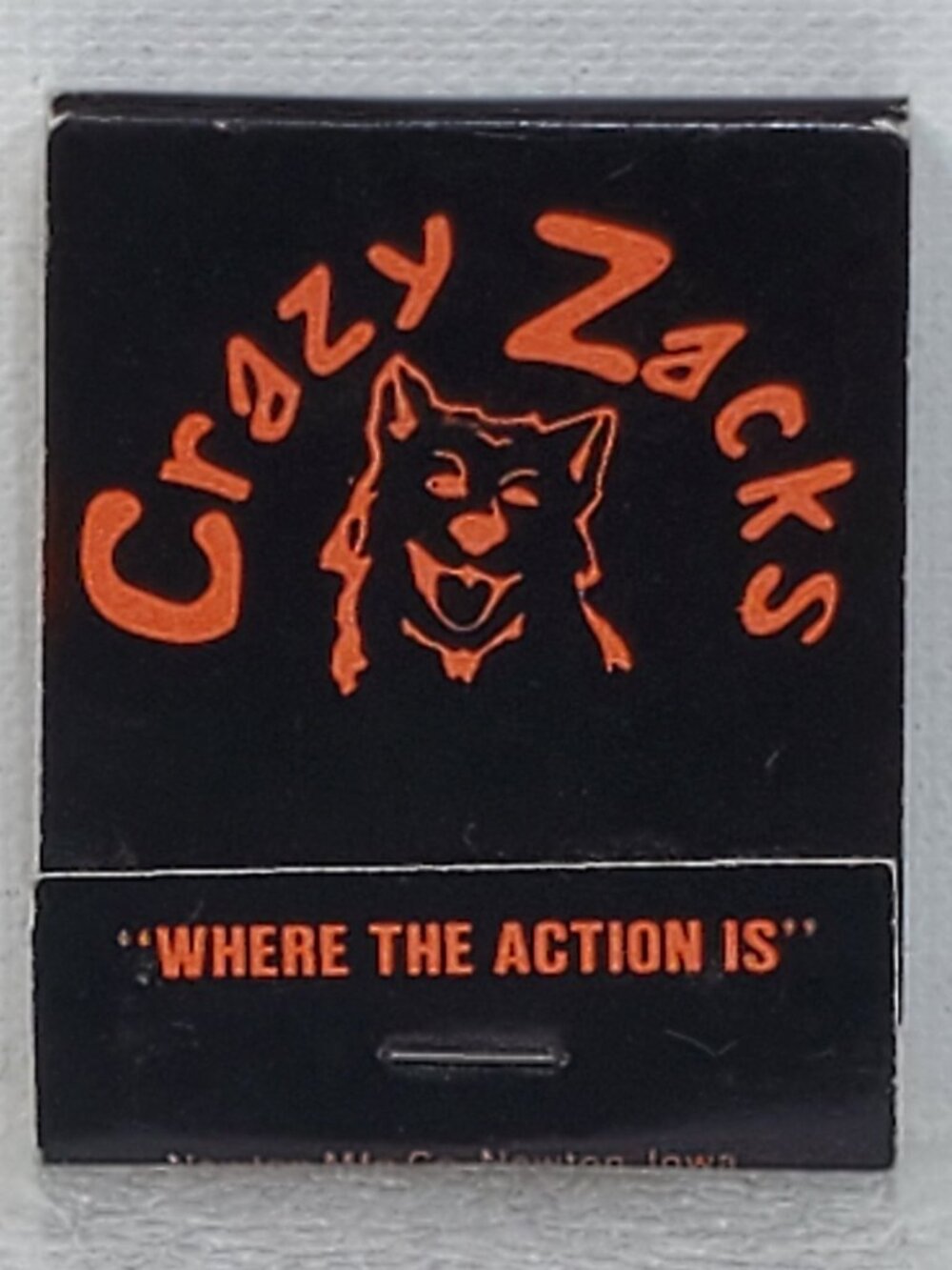 VINTAGE***EXTREMELY RARE ITEM*** CRAZY ZACKS BEACH CLUB MATCH BOOK...OCEAN DRIVE